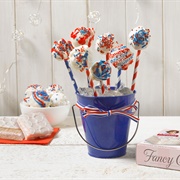 Little Debbie Red, White and Blue Cake Pops