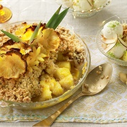 Fruit Crumble With Ice Cream