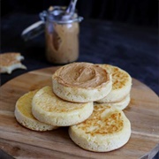 Crumpet With Peanut Butter