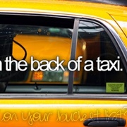 Kiss at the Back of Taxi