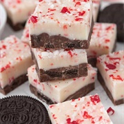 Oreo Peppermint Bark Fudge