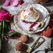 Raspberry & Lychee Curd Tart