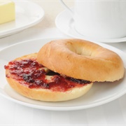 Toasted Bagel With Jam
