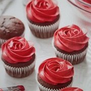 Rose Topped Cupcakes