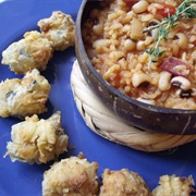 Crack Conch With Peas and Rice (Bahamas)