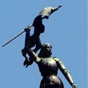 A Statue of Joan of Arc Is Unveiled in Saint-Pierre-Le-Moûtier,