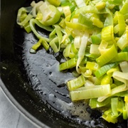 Leeks Fried in Butter