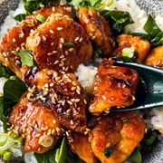 Salmon Teriyaki Donburi