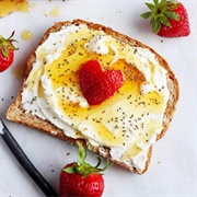 Chia and Supergrain Bread With Cream Cheese