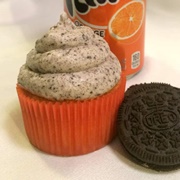 Orange Fanta Cupcakes With Oreo Cookies and Cream Frosting