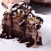 Oreo Brownie and S'mores Ice Cream Cake