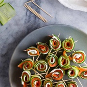 Smoked Salmon Cucumber Roll-Ups