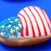 Krispy Kreme Stars Stripes Heart Donut