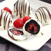 White Chocolate Raspberry Oreo Balls