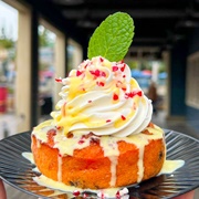 Peppermint Bark Bread Pudding