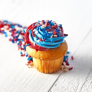 Noe Valley Bakery July 4th Vanilla Star Spangled Cupcake