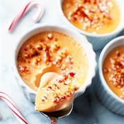 Candy Cane White Chocolate Creme Brulee