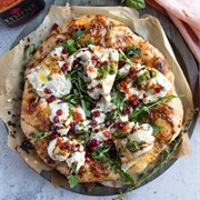 Burrata, Mozzarella and Mushroom Pizza