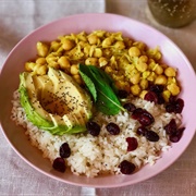 Avocado Rice and Chickpeas