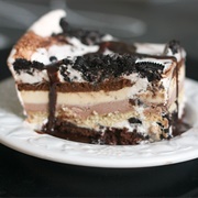 Brownie Oreo Ice Cream Sandwich Cake