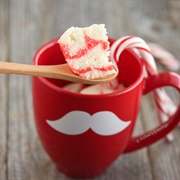 Candy Cane Mug Cake