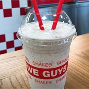 Five Guys Oreo Cream Malted Milkshake With Oreo Pieces