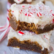 Peppermint Ginger Bars With Buttercream Frosting