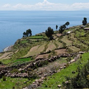 Hill of Taquile Island, Lake Titicaca, Peru