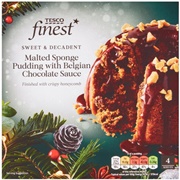 Malted Sponge Pudding With Belgian Chocolate Sauce