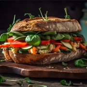 Peri Peri Vegetable and Pickle Sandwich (Peri Pickle)