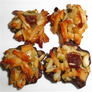 Vegan Almond Brittle Pistachio Cookies