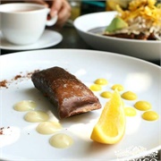 Chocolate Tamale With Xoconostle Jam