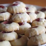 Raspberry Almond Shortbread Thumprints