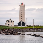 Grótta Island Lighthouse, Seltjarnarnes, Iceland