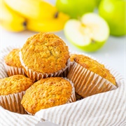 Banana, Apple, and Oatmeal Muffin