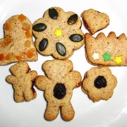 Vegan Almond Strawberry Jam Cookies