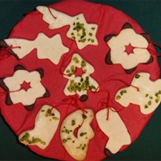 Vegan Christmas Cookies With Chopped Pistachioes