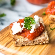 Soft Cheese & Lyutenitsa Sandwich