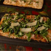 Mozzarella Flatbread With Arugula
