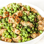 Fried Herby Chicken Chunks & Peas