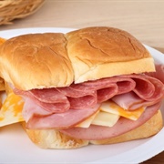 Turkey Ham, Pepperoni & Imitation American Cheese Sandwich
