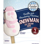 Sundae Shoppe Vanilla and Strawberry Snowman Ice Cream Pops
