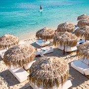 Psarou Beach, Mykonos, Greece