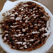 Funnel Cake With Chocolate Sauce