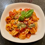 Vesuvio Pasta With Tomato Sauce