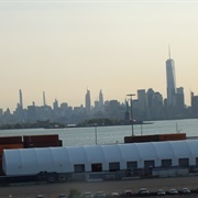 View of Statue of Liberty (Sort Of) From Cabin, Bayonne NJ