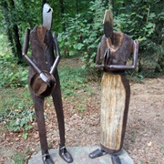 Sculptures in the Park of the Château Des Pères in Piré-Sur-Seiche