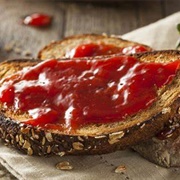 Toast With Strawberry Jam