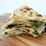 Feta Spinach Pesto Quesadilla