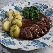 Pan-Fried Pigeon Breasts With Reduced Red Wine & Redcurrant Sauce